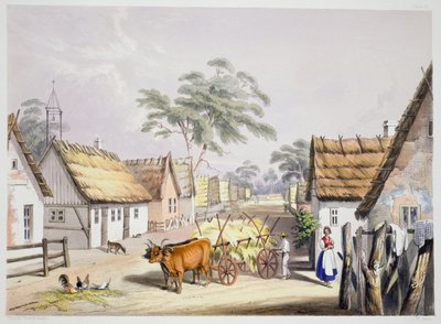 Ein Dorf deutscher Siedler in der Nähe von Adelaide, 1846 von George French Angas